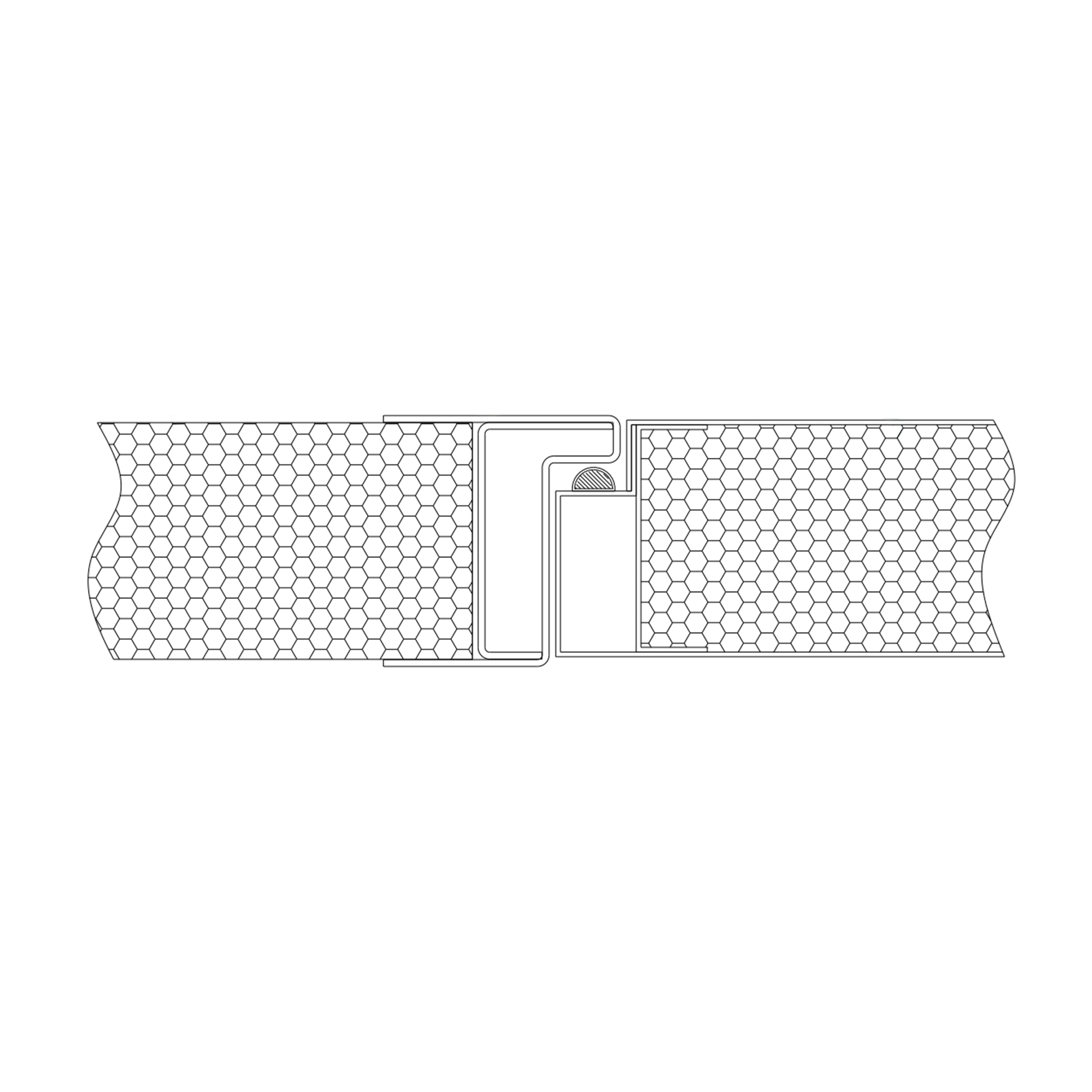 Typ s kruhovým rámem Ocelové čisté dveře